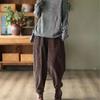 Корейский шик осень-зима винтажные вельветовые брюки новые повседневные теплые длинные брюки с высокой талией ретро-брюки длиной до щиколотки в уличном стиле модные брюки