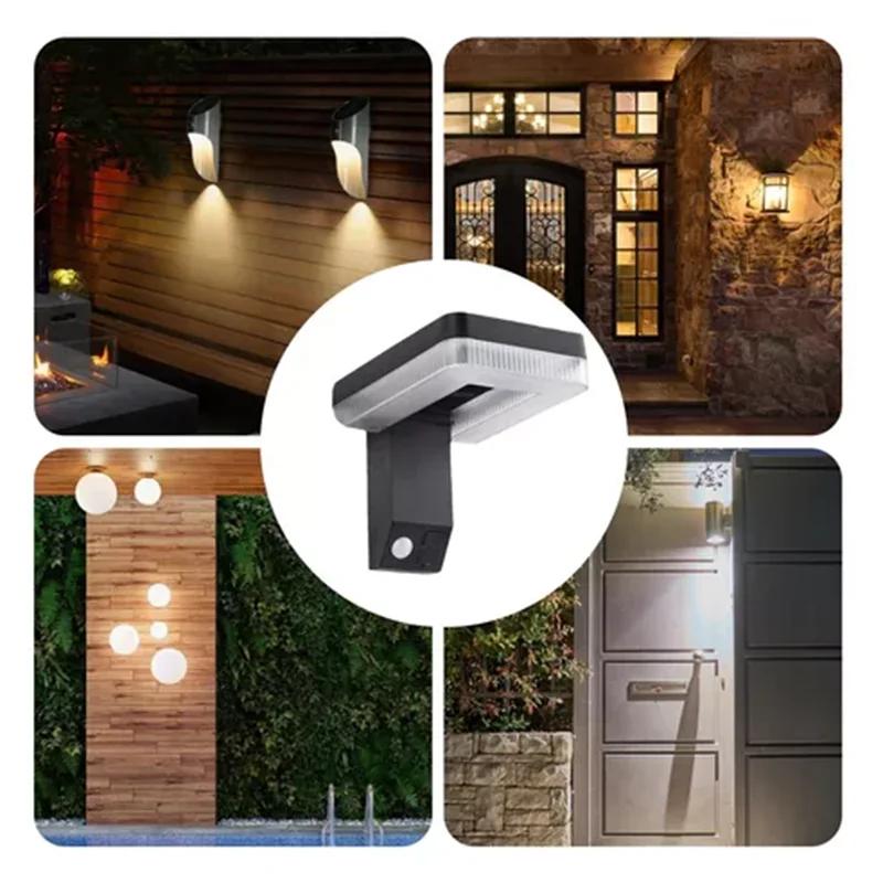 Solar Wall Light with 120° Foldable Head 3 Lighting Modes Motion sensor lighting IP65 Waterproof Wall Lamp for Garden Yard