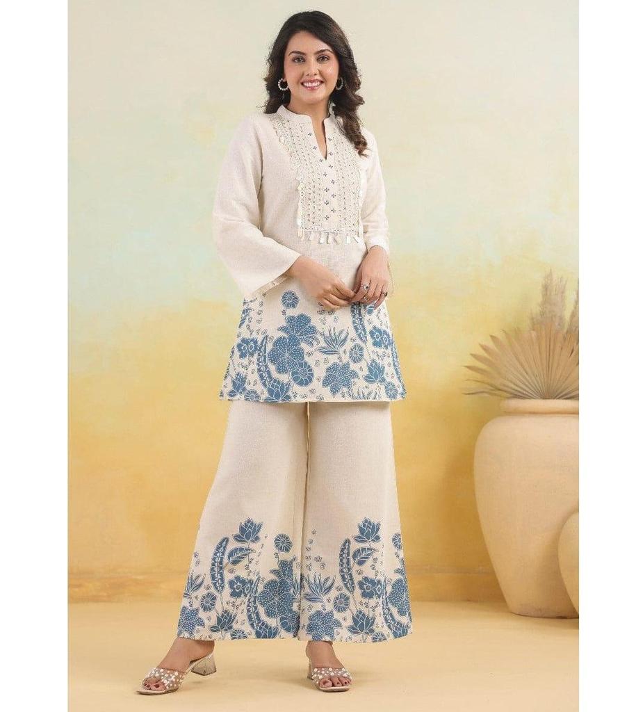 Женский дизайнерский хлопковый слаб курти, брюки и шнур, комплект, индийская болливудская этническая одежда, топ, туника, набор курты