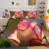 3D комплект постельного белья для пары, серия «Цветы любви», чехол для постельного белья, наволочка 2 или 3 AU240 * 270, очень большое украшение для дома