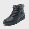Женские зимние туфли Plus Velvet из утолщенной нескользящей водонепроницаемой кожи для людей среднего и пожилого возраста