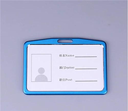 Алюминиевый сплав Чехол для ID-карты сотрудника Металлический Держатель для бейджа удостоверения личности Кошелек-кейс для визитных карт и кредитных карт