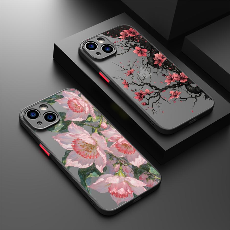 Чехол Задняя крышка телефона для iPhone 17 Pro Max 7 8 SE Air 16 Plus XS XR 13 Mini 15 11 14 12 Креативное Цветочное искусство