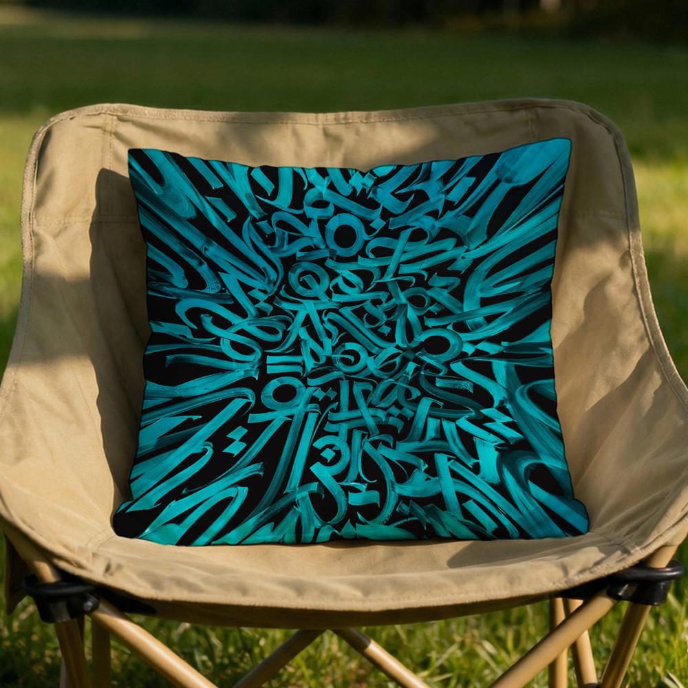 PPokras LLampas Art Cushion Cover Soft Reversible Durable Pillow Cover MultiScene Use for Home Car Daily Comfort