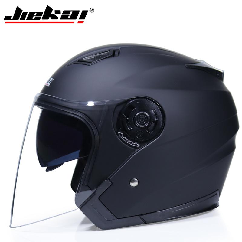 Jiekai Dual Mirror Helmet Electric Car Men's Universal Half Helmet Men's And Women's Universal Electric Car Helmet Anti Mist Helmet
