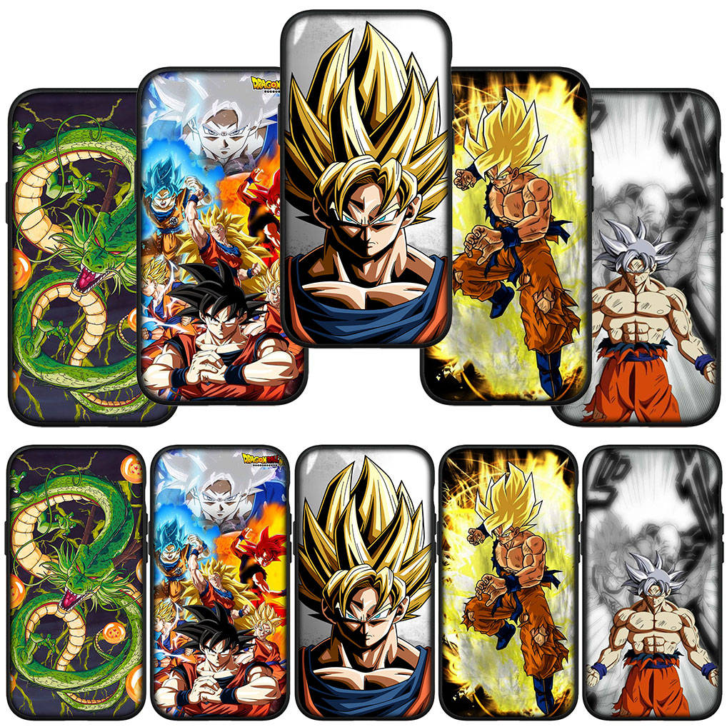 For Samsung Galaxy S24 S23 iPhone 15 14 Xiaomi Redmi Note 13 12 11 8 Plus 10 9 Pro Max X XR Phone Case Comics Dragon Ball Goku OPPO A15 Huawei Cover