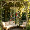 Decorative Hanging Ornaments for Home Graceful Bird Wind Chime, Stained Outdoor Sun Catcher Windchime, Colorful Yard Garden Chimes Decorations,