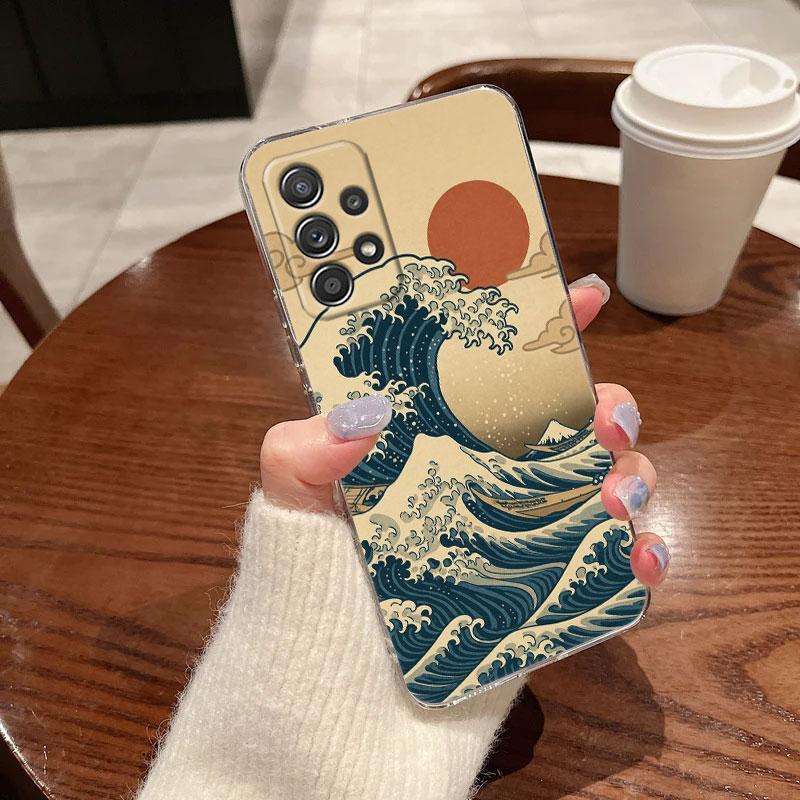Чехол для телефона The Great Wave Кацусики Хокусай Для Samsung Galaxy A56 A57 A37 A55 A54 A36 A35 A26 A25 A16 A17 A07 A52 A34 73 Чехол