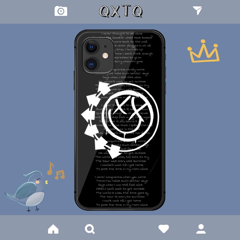 Чехол для iPhone Samsung Galaxy Redmi Note S 17 16 15 14 13 20 24 25 54 Pro Max Ultra Fe из закаленного стекла с изображением панк-рок группы Blink 182