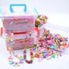 1000 шт. DIY Ручная сборка Игрушка из бусин с коробкой для хранения Креативные Украшения для девочек Браслет Игрушки для изготовления украшений Образовательный Подарок для детей