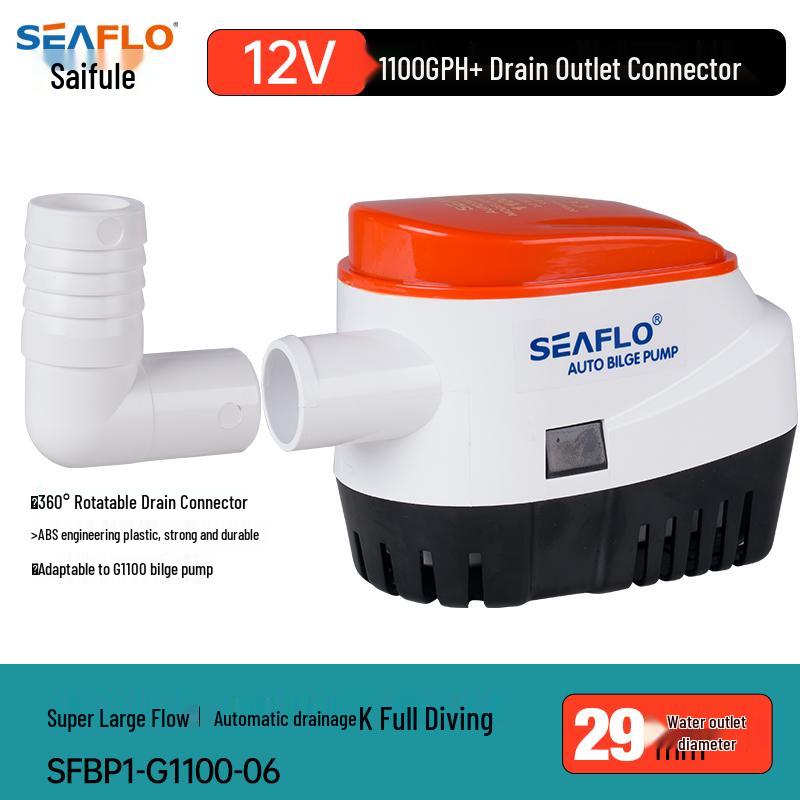 SEAFLO Marine 12V/24V Automatic Bilge Pump for Yachts & Speedboats