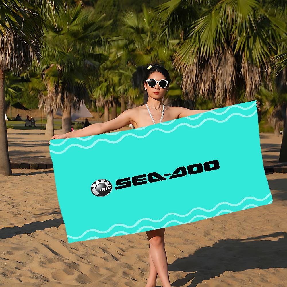 S-Sea D-Doo Seadoo Микрофибровое одеяло Быстросохнущие пляжные полотенца Большой размер Печать Супервпитывающее Полотенце-одеяло для бассейна