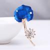 Blucome Beauty Red Flower Brooch Women’s Brooch for Coat Suit Bag Hijab Laple Pins New Year Gift