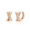 CRANNE 14k Cross One-Touch Earrings (Gold Pin) C24EGP130