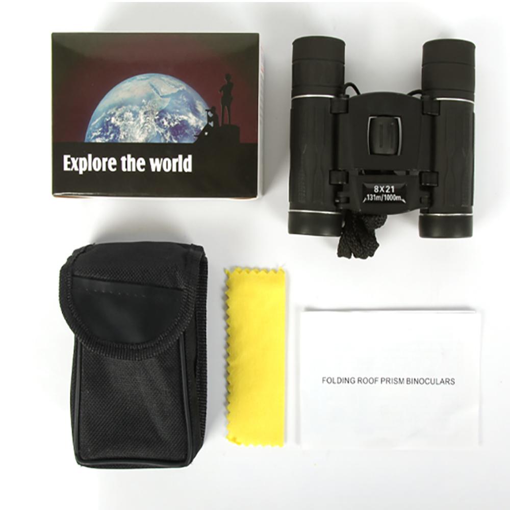 Mini Small Compact Light Binocular For Travel Hiking Bird Watching Resin 8X21