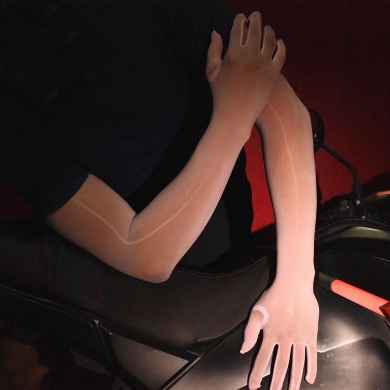 Sexy Gay Man Elasticity Smooth Oil Shiny Solid Long Stockings Gloves Multicolor Cosplay Drive Stage Performance Pole Dancing