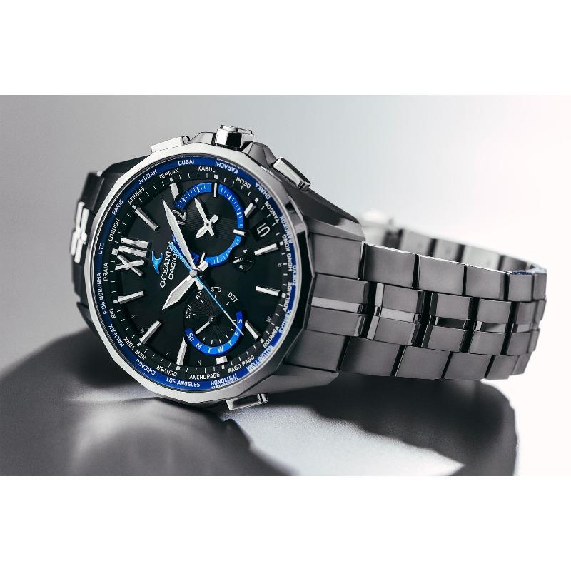 Casio Мужские аналоговые кварцевые часы OCW-S3400-1A с водозащитой 100 м