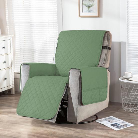 Водонепроницаемый чехол для кресла с нескользящей гранулированной боковой панелью с несколькими карманами, пылезащитный мягкий тканевый чехол для дивана-реклайнера