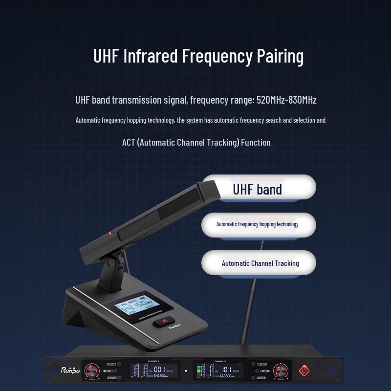 Runpu Professional Wireless UHF Gooseneck Microphone System (CN version)