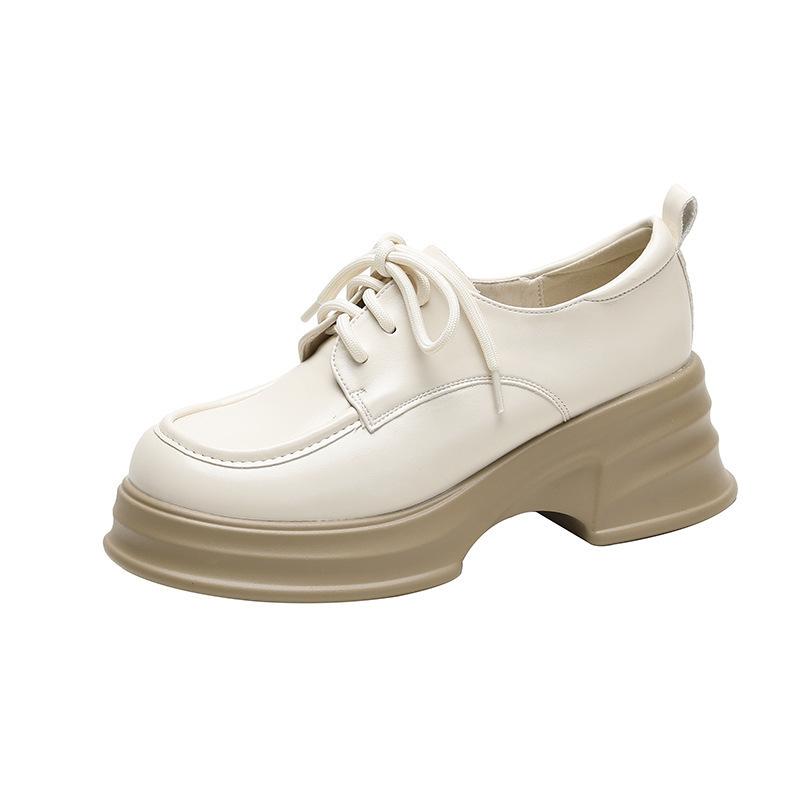 Натуральная кожаная обувь Yuexinwang для женской обуви Huizhou Su Yinyin, та же обувь, увеличивающая высоту толстой подошвы в стиле колледжа, маленькая кожа