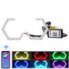 RGB Шестиугольные Ангельские Глаза Светодиодные Автомобильные Фонари: Цветные кольца дневных ходовых огней и подсветки салона с управлением через приложение