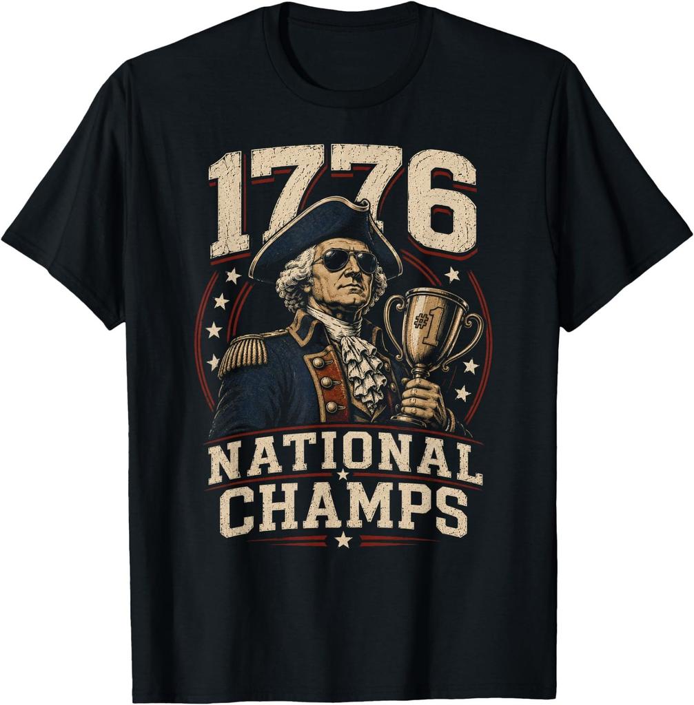 1776 National Champs George Washington Funny Patriotic T-Shirt