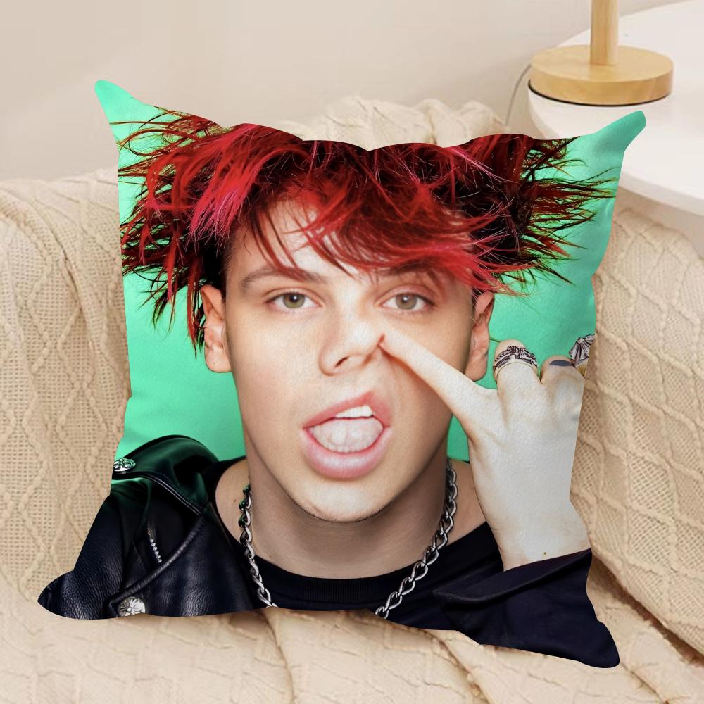 Y-Yungblud Певец Рок-музыки Наволочка Подушка Ультрамягкая Кожаная Ткань Облачный Комфорт & Скрытая Молния