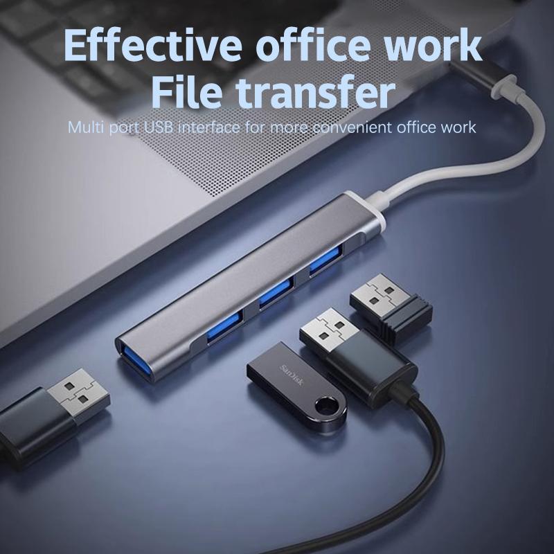 4-портовый USB 3.0 хаб USB-хаб высокоскоростной разветвитель Type-C 5 Гбит/с для ПК компьютерные аксессуары многопортовый хаб 4 порта USB 3.0 2.0