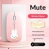 Беспроводная Bluetooth-мышь Миффи, перезаряжаемая, милый мультяшный дизайн, для ноутбука, компьютера, планшета, офиса, розовый
