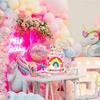 25PCS Unicorn Rainbow Cake Decorations with Rainbow Stars Unicorn Balls for Boys Girls Kids Birthday Party Baby Shower Supplies