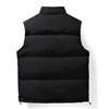 Мужской пуховый жилет с карманами, воротником-стойкой, без рукавов, на молнии, осенне-зимний, хлопковый жилет, жилет для холодной погоды, пальто