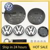 2026 Новый Для VOLKSWAGEN VW 65 мм Центральные колпачки колес автомобиля 3B7601171 Зеркальный передний значок Задний значок на багажник Ключ Логотип Кожаный брелок F