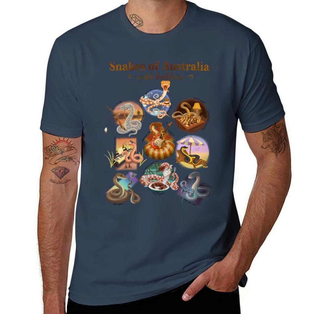 Snakes Of Australia With Hobbies Tshirt Unisex T Shirts For Unisex Casual Unisex T Shirt Heavy Cotton Tshirt