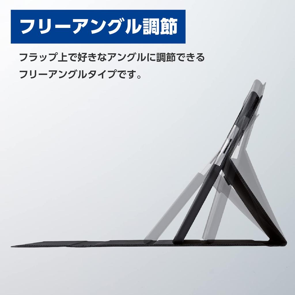 Elecom Мягкий кожаный чехол Surface With Generation, защитный чехол со свободным углом наклона, совместимая с клавиатурой для хранения сенсорного пера черного цвета ProX/8/9/9 5G/10/11