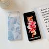 Чехол с мультяшным листом для Samsung Galaxy Z Flip3 Flip4 Flip 3 4 5g, чехол для телефона с милой парой, задняя крышка, защитная крышка, Капа