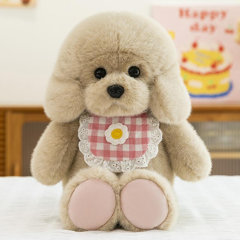 Super Cute Scarf Labrador Retriever Plush Toys Girl Birthday Gift Video Game City Redemption Doll Home Decoration