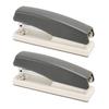 2PCS Office Stapler Prevent Slip Portable Stable Durable Ergonomic School Stapler for Students Grey