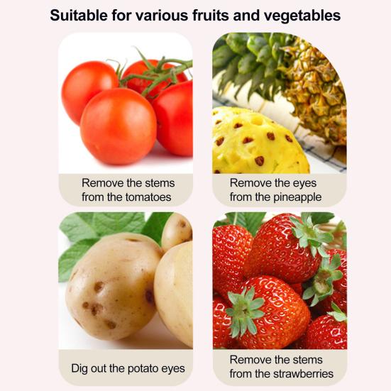 2 шт. Нержавеющая сталь Удалитель сердцевины помидора Ложка для клубники Косточковыбиватель Удалитель плодоножек