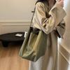 Fashion Solid Color Soft Nylon Shoulder Bag Large Capacity Product Designer Handbag Versatile Simple Tote Bag
