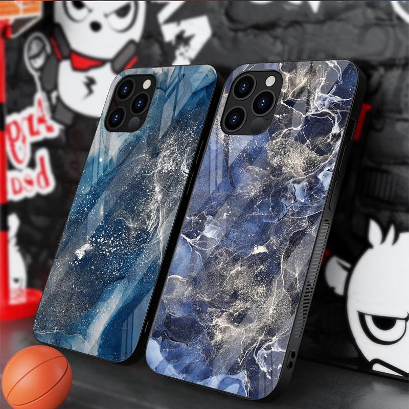 Стеклянный чехол с мраморным узором для Apple iPhone 13 Pro 11 14 12 7 8 Plus SE 2022 XR X XS Max 6 6S закаленный чехол для телефона