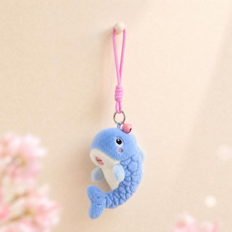 Koi Fish Doll 13cm Colorful Lucky Little Fish Plush Pendant Soft Ocean Animal Plush Keychain Keyring Child Teenager Bag Decor