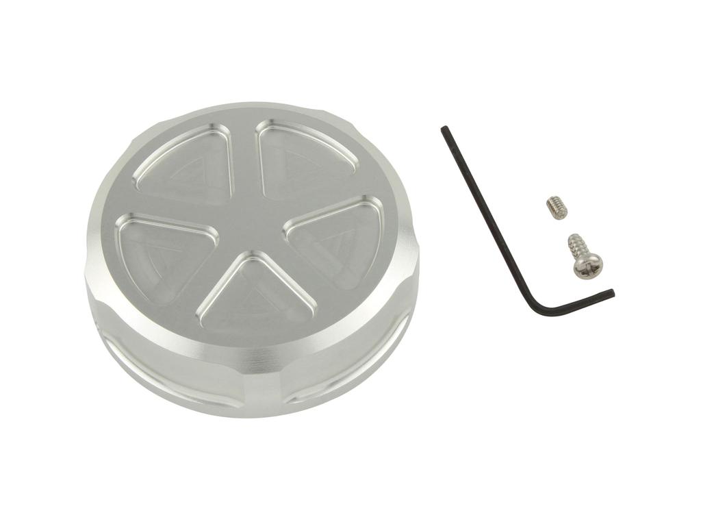 POSH 132215-03 Motorcycle Supplies Aluminum Machine Radiator Cap Z900RS/CAFE (18-20 Years), Silver