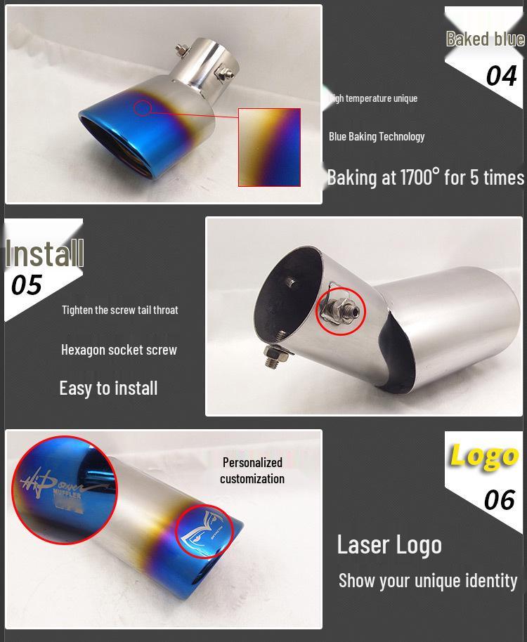 Kia K3/K4 Special Stainless Steel Modified Exhaust Muffler Tailpipe