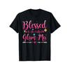 Женская футболка с надписью 'Blessed To Be Called Glam-Ma' - Ультрамягкая дышащая черная футболка с принтом в виде розовых цветов и сердечек, повседневная рубашка в винтажном стиле