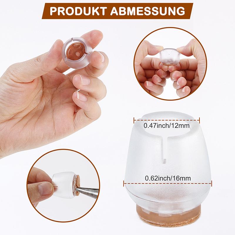 16 шт. силиконовых накладок на ножки столов и стульев, квадратные накладки, носки, противоскользящие накладки для защиты пола мебели