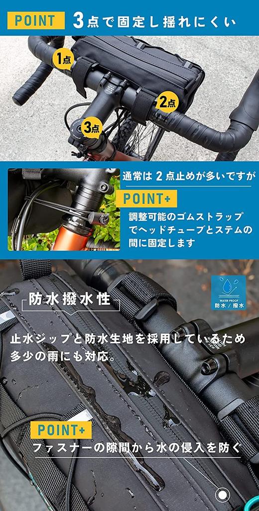 GORIX Front Bag Bicycle Stylish Waterproof Water Repellent String Cylinder Road Bike Bicycle Bag Handle Bag Reflector Front Bag Frame Bag Stylish