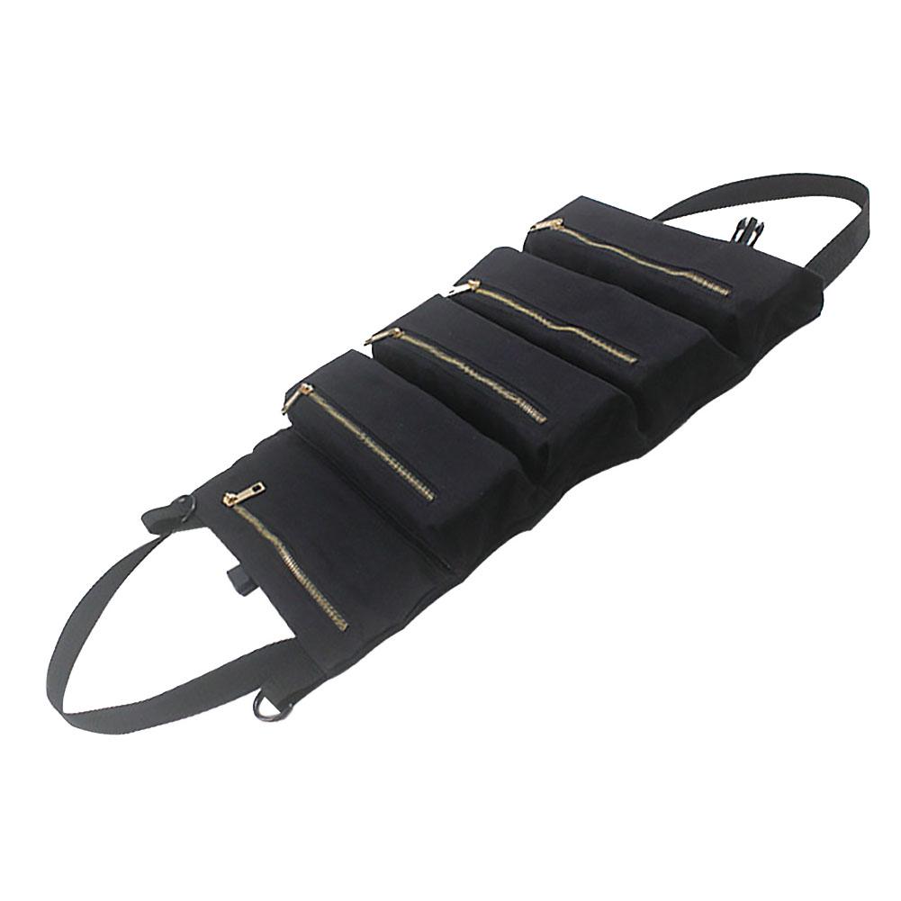 Портативный холщовый карман на молнии, рулон инструментов, гаечный ключ, отвертка, сумка для хранения, чехол