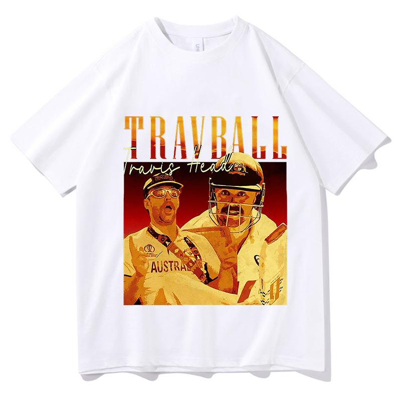 Модная футболка TravBall Travis Head Хлопок Дышащая Свободный топ Харадзюку Женская Унисекс Спортивная одежда Круглый вырез Короткий рукав Уличная одежда