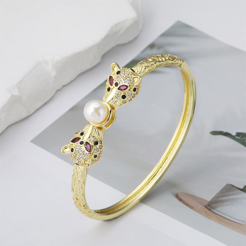 European and American Jewelry Exaggerated Punk Style Leopard Bracelet Bracelet for Women Simple Hip-hop Bracelet