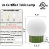 6.9” Table Lamp with Opal Glass Globe & Resin Base, E12 Base, UL Listed